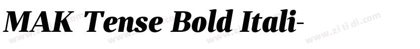 MAK Tense Bold Itali字体转换